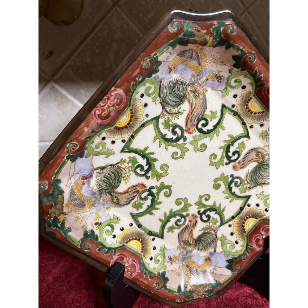 Chinese Rooster Plate Decorative Rooster Plate Farmhouse Decor